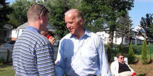 Biden speaks with his Northern Virginia "guy," a man known as Shizz.